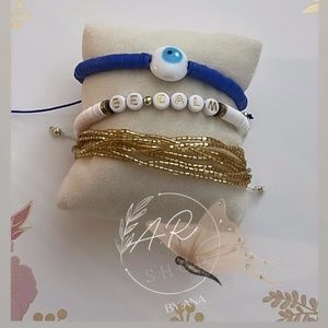 Evil Eye Bracelet Handmade set